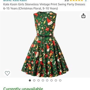 Girls NWT Christmas dress 11-12 yo green has matching 9-10 yo listed